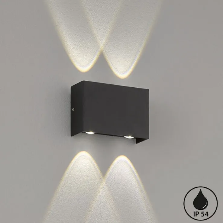 FISCHER & HONSEL LED Außenwandleuchte NAIROBI 12 x 5 cm schwarz