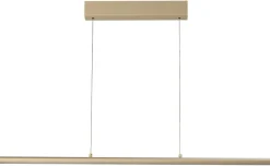 FISCHER & HONSEL LED Balkenpendel BORENA, Metall, 6,5 x 180 cm, sandfarbig