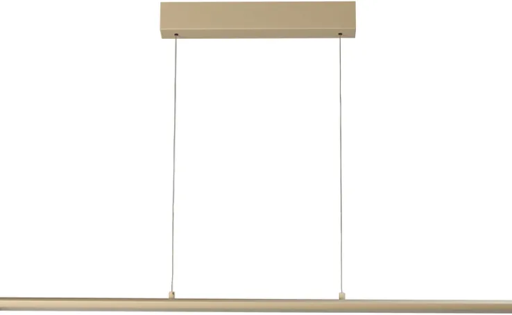 FISCHER & HONSEL LED Balkenpendel BORENA, Metall, 6,5 x 180 cm, sandfarbig