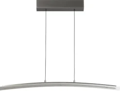 FISCHER & HONSEL LED Balkenpendel MAVERO, Metall/Glas, 90 x 70–180 x 180 cm, satiniert Alu-/Nickelfarbig