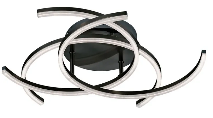 FISCHER & HONSEL LED Deckenlampe VISBY 68 cm sandschwarz