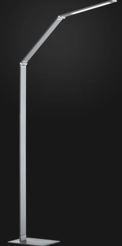 FISCHER & HONSEL LED Stehlampe DENT 1-flg alufarbig