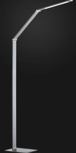 FISCHER & HONSEL LED Stehlampe DENT 1-flg alufarbig