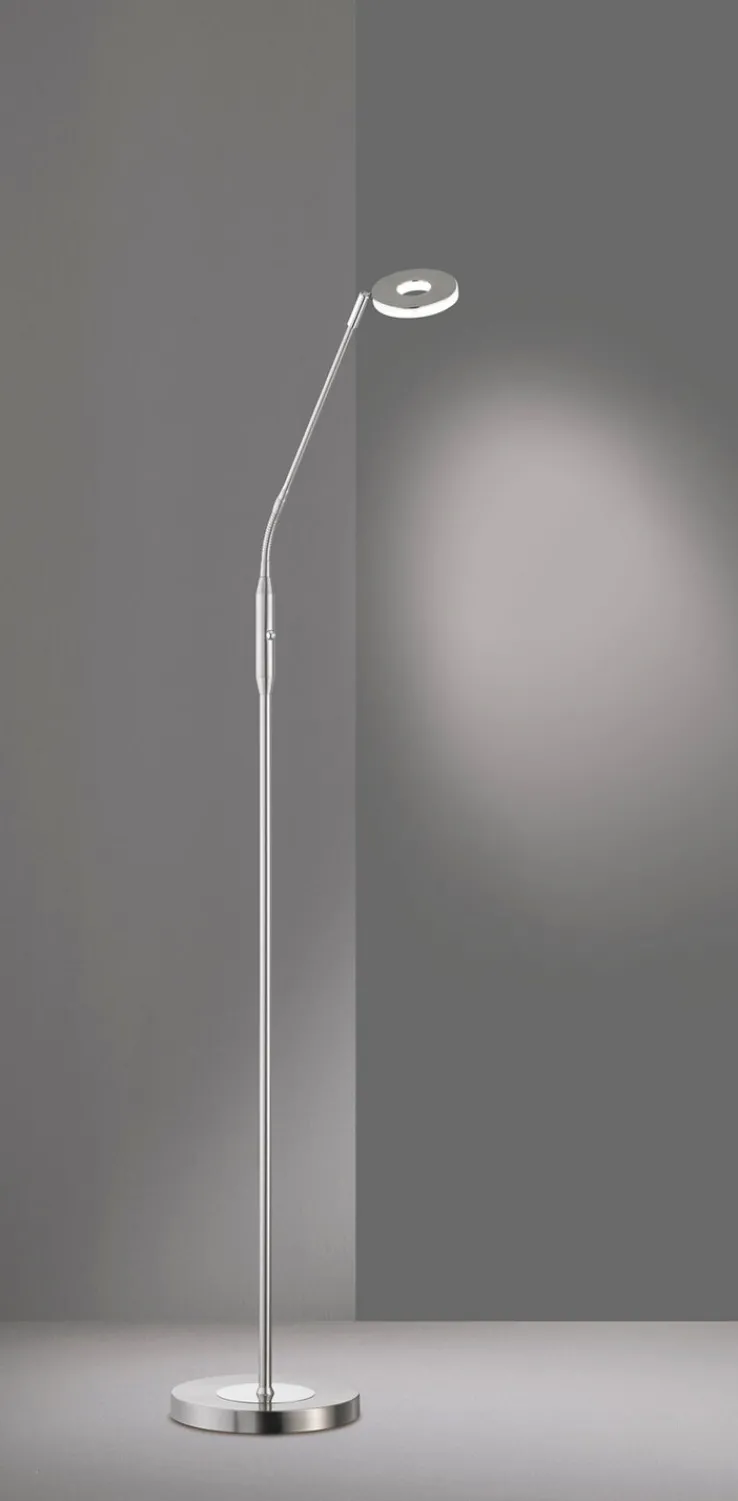 FISCHER & HONSEL LED Stehleuchte DENT 1-flg nickelfarbig