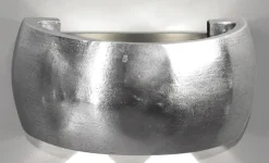 FISCHER & HONSEL LED Wandleuchte ALBI, Metall, rund, 20 x 10 cm, Alu-/Nickelfarbig