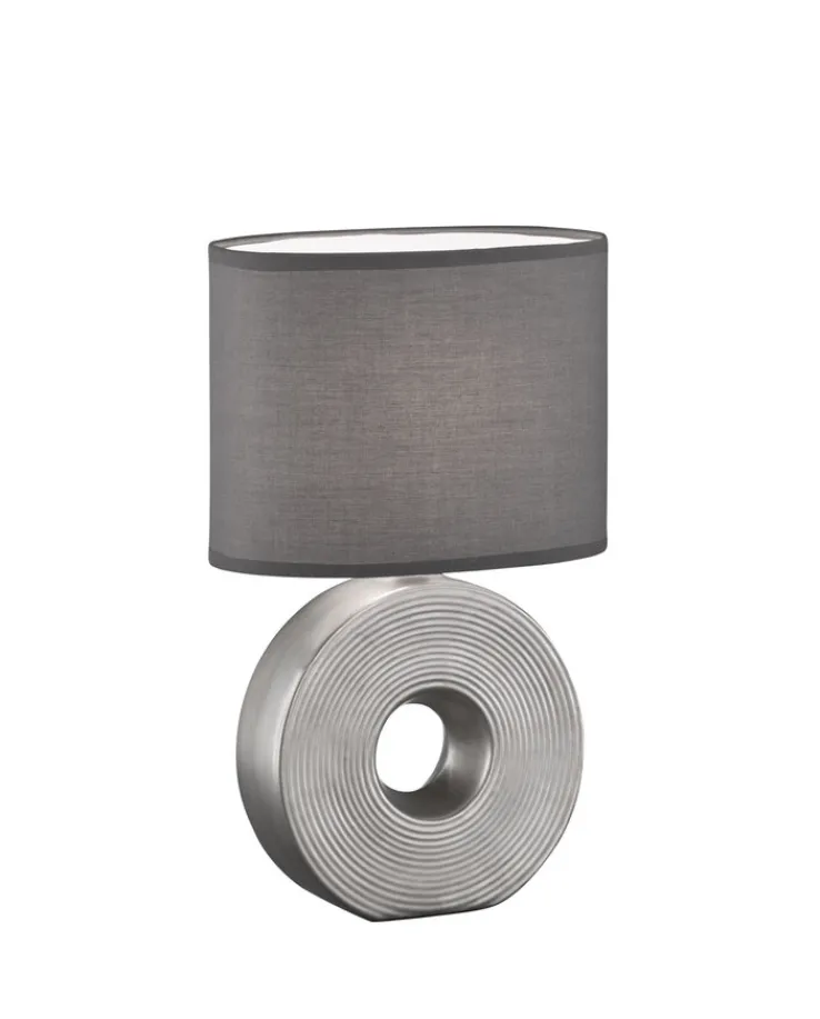 FISCHER & HONSEL Retrofit Tischlampe EYE 38 cm silberfarbig /anthrazit