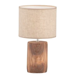 FISCHER & HONSEL Retrofit Tischlampe MALIK Holz /beige