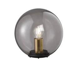 FISCHER & HONSEL Retrofit Tischlampe DINI 25 cm Rauchglas