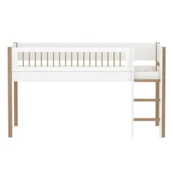 Kinder FLEXA Spielbett NOR 90 x 200 cm weiß/ braun