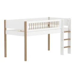 Kinder FLEXA Spielbett NOR 90 x 200 cm weiß/ braun