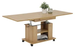 Funktionscouchtisch JAKOB 90 (142) x 60 cm Artisan-Eiche-Dekor