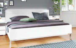 Futonbett CASSANO 180 x 200 cm Holznachbildung weiß