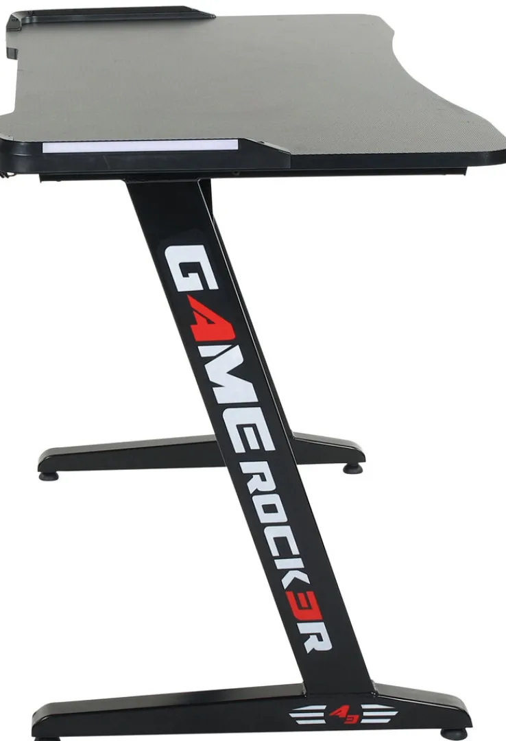 Gaming Tisch GAME ROCKER 110 x 60 cm schwarz