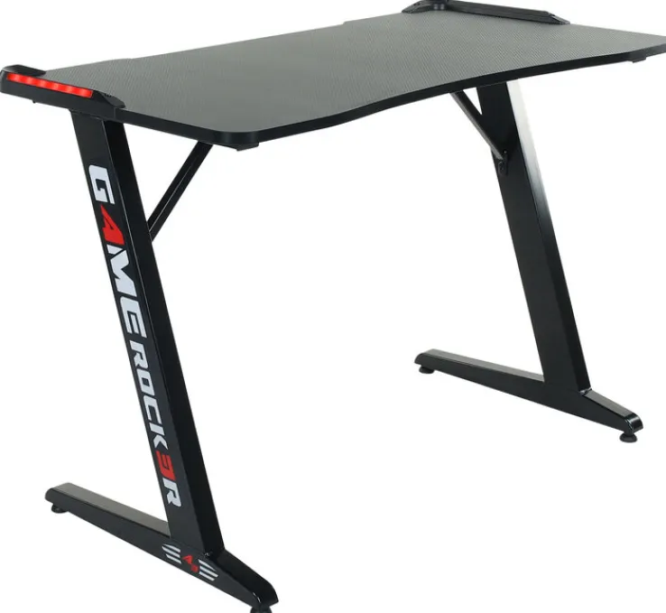 Gaming Tisch GAME ROCKER 110 x 60 cm schwarz