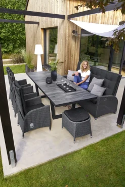 Garden FLAIR Fußhocker Outdoor LIANA graumix