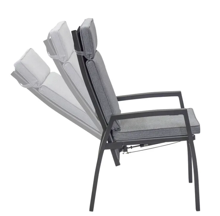 Garden FLAIR Garten Positionsstuhl LENNOX 2er Set grau