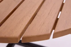 Garden FLAIR Garten-Beistelltisch SUSI 56 cm grau /Teakholz