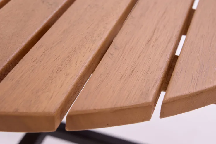 Garden FLAIR Garten-Beistelltisch SUSI 56 cm grau /Teakholz