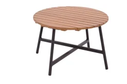 Garden FLAIR Garten-Beistelltisch SUSI 56 cm grau /Teakholz