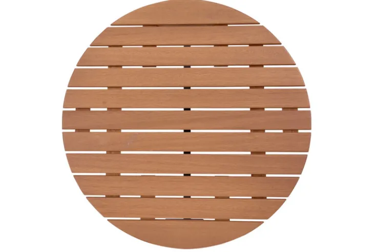 Garden FLAIR Garten-Beistelltisch SUSI 56 cm grau /Teakholz