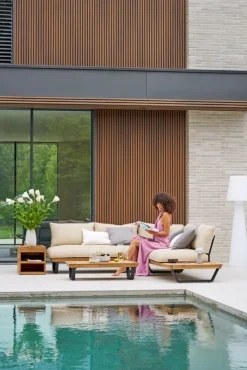 Garden FLAIR Garten-Beistelltisch OLIVIA 85 x 40 cm Teakholz