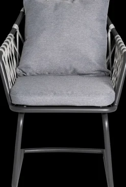 Garden FLAIR Gartenstuhl RIKA 2er Set anthrazit /Rope grau