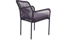 Garden FLAIR Gartenstuhl OLAF I schwarz /Rope anthrazit