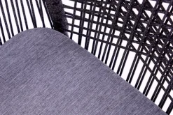 Garden FLAIR Gartenstuhl OLAF I schwarz /Rope anthrazit