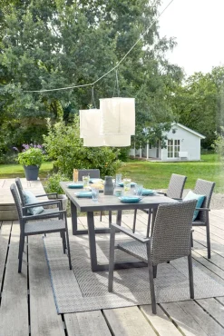 Garden FLAIR Gartentisch LENA V 200 x 100 cm anthrazit /Holzoptik anthrazit