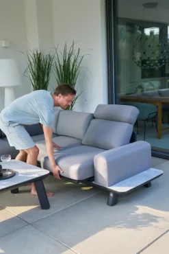 Garden FLAIR Living Gartenlounge RUNE 3-tlg schwarz /grau