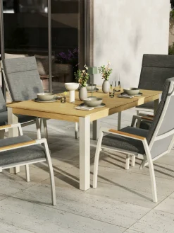 Garden FLAIR Positionsstuhl Garten LANA 2er Set taupe /grau