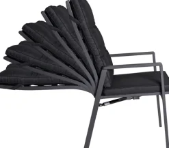 Garden FLAIR Positionsstuhl Garten LUNA A 2er Set anthrazit /anthrazit