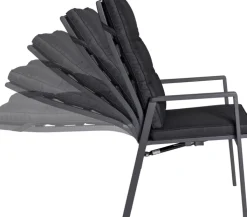 Garden FLAIR Positionsstuhl Garten LUNA A 2er Set anthrazit /anthrazit