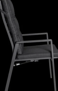 Garden FLAIR Positionsstuhl Garten LUNA A 2er Set anthrazit /anthrazit