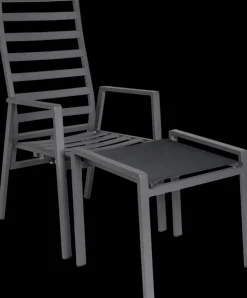 Garden FLAIR Positionsstuhl Garten LUNA A 2er Set anthrazit /anthrazit