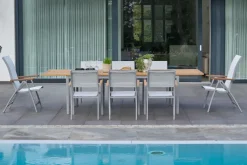 Garden FLAIR Positionsstuhl Garten SALZBURG Alu /hellgrau