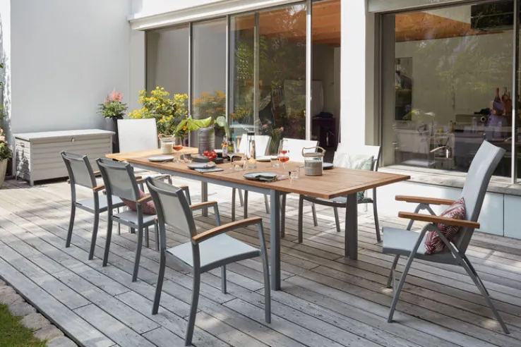 Garden FLAIR Positionsstuhl Garten SALZBURG Alu /hellgrau