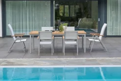 Garden FLAIR Stapelstuhl Garten SALZBURG 88 cm Alu /hellgrau