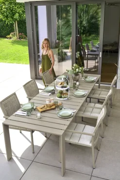 Garden FLAIR Stapelstuhl Garten ROEN 2er Set champagner /taupe