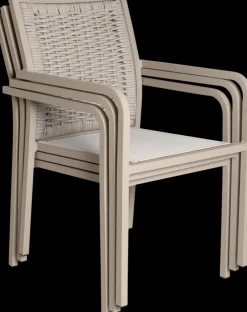 Garden FLAIR Stapelstuhl Garten ROEN 2er Set champagner /taupe