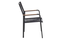 Garden FLAIR Stapelstuhl Garten LEIF schwarz /Rope