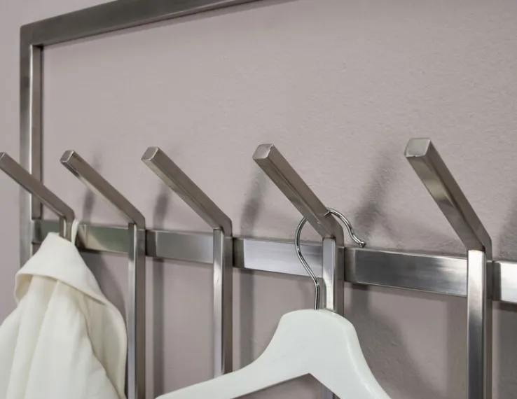 Garderobe 60 x 100 cm silberfarbig