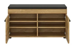 QUARTIER Garderobenbank CORTINA 93 x 47 cm Eiche braun