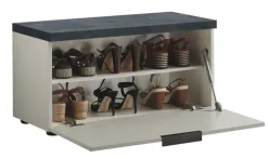 Garderobenbank REPORT 80 x 42 cm weiß Hochglanz lackiert