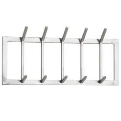 Garderobenleiste 65 x 30 cm Silberfarbig