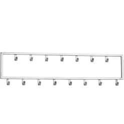 Garderobenleiste 80 x 20 cm Silberfarbig