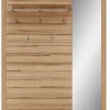 Garderobenpaneel 120 x 157 cm Front Kernbuche massiv lackiert