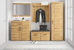 QUARTIER Garderobenpaneel CORTINA 93 x 110 cm Eiche braun