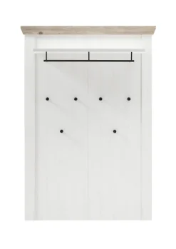 Garderobenpaneel FLORENZ 107 x 153 cm weiß/braun