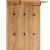 Garderobenpaneel LIDO 80 x 91 cm Astige Eiche massiv naturbelassen geölt